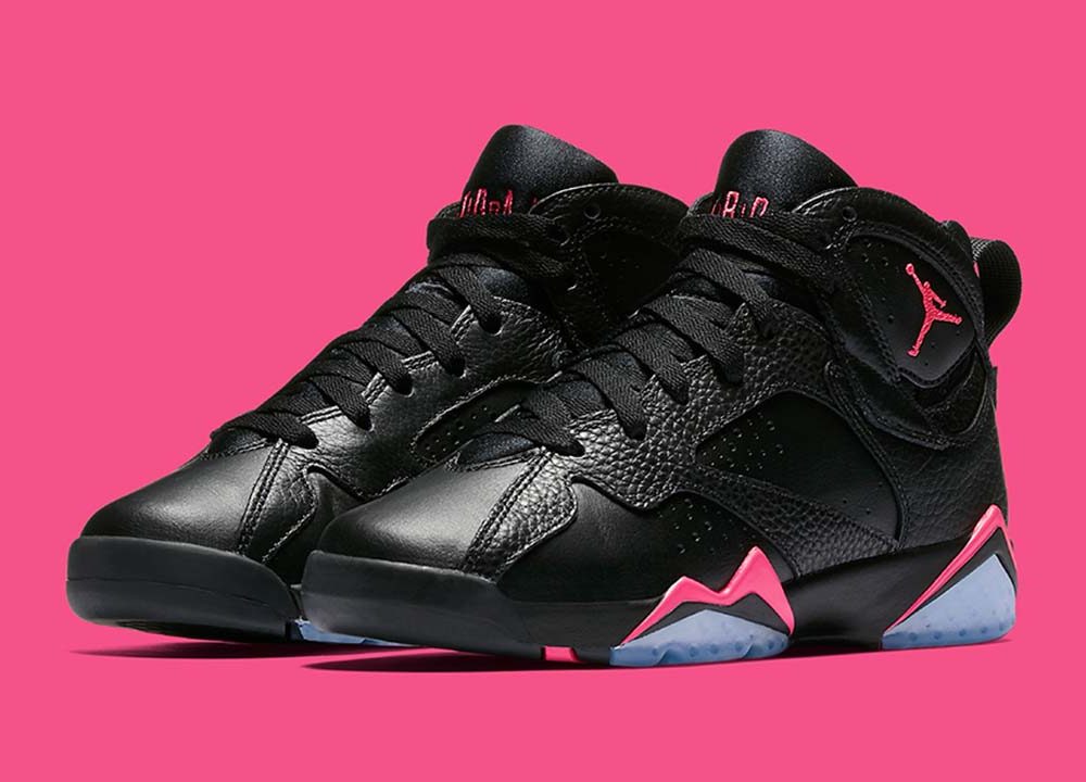 Jordan 7 Retro Black Hyper Pink-GS