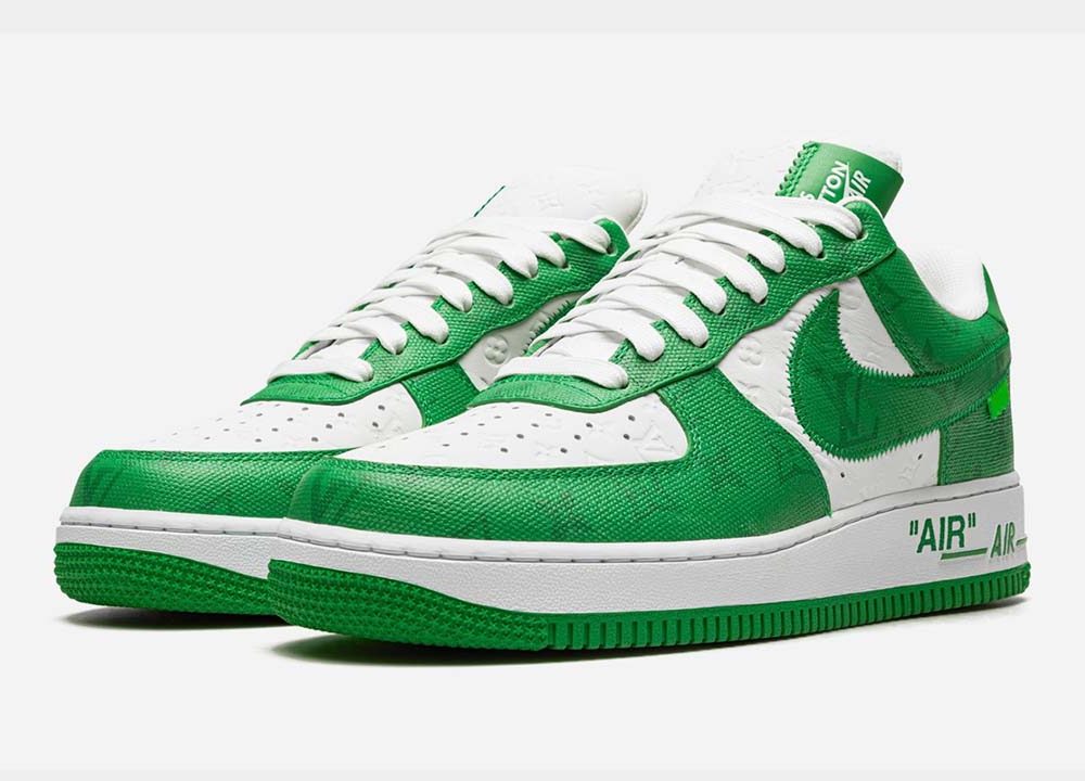 LV x Air Force 1 Low By Virgil Abloh White Green