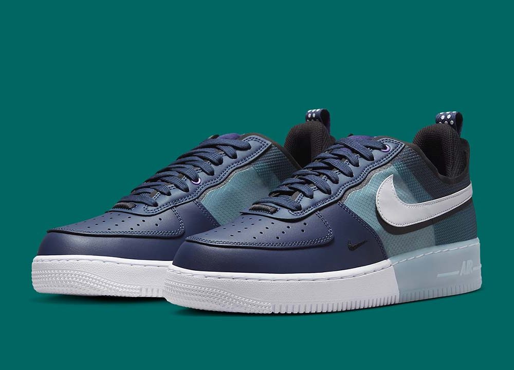 Nike Air Force 1 Low React Midnight Navy Teal