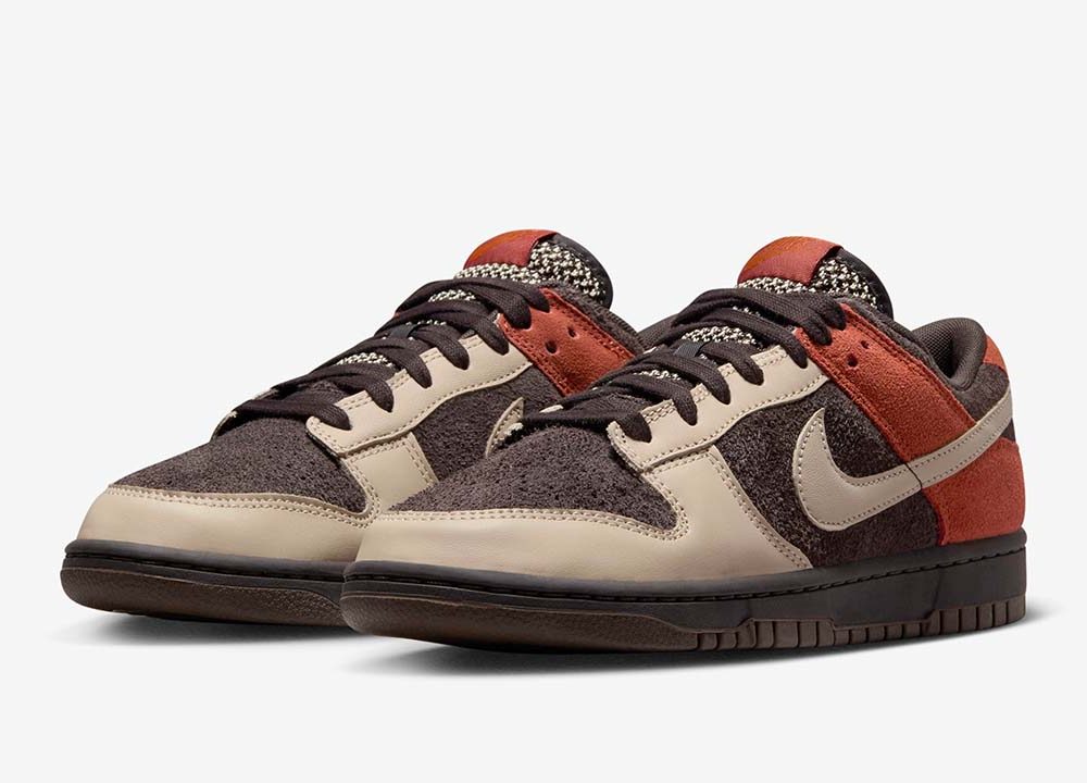 Nike Dunk Low Velvet Brown and Rugged Orange